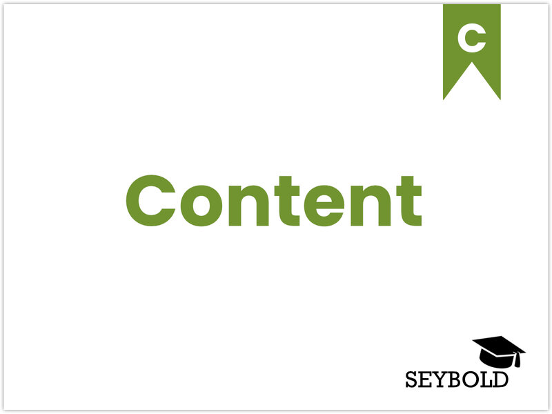 Content Content - Begriffe aus SEO einfach erklärt | SEYBOLD