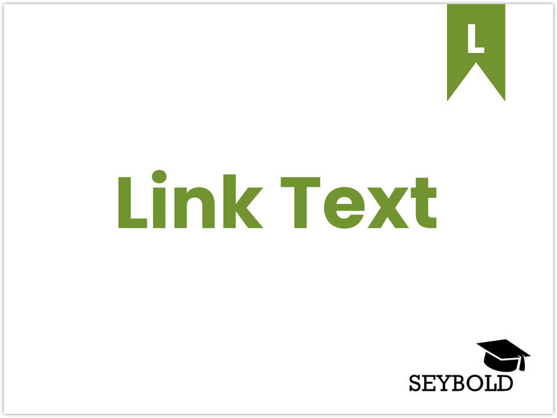 Link Text Link Text - Begriffe aus SEO einfach erklärt | SEYBOLD