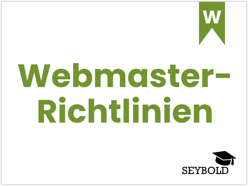 Webmaster-Richtlinien - Begriffe aus SEO einfach erklärt | SEYBOLD