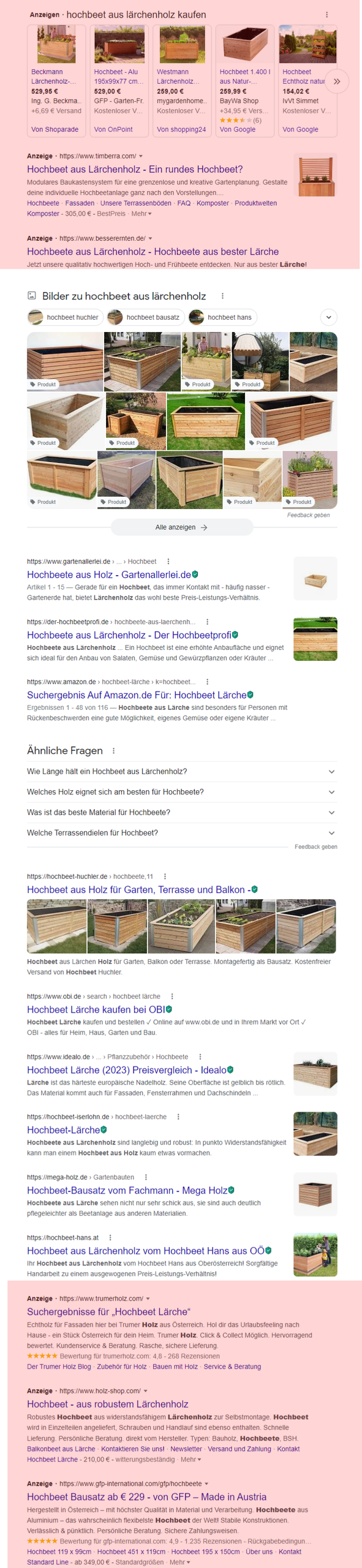 Google Ads-AdWords auf einer SERP Seite