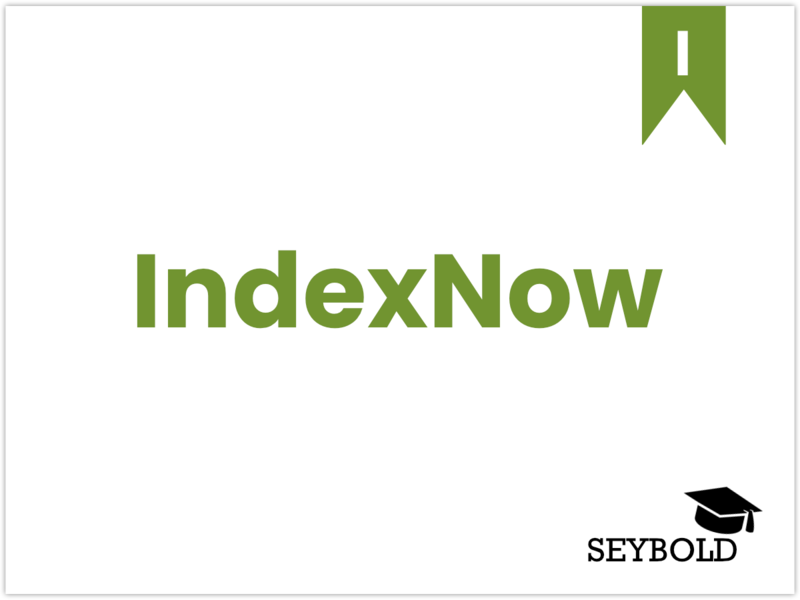 IndexNow IndexNow - Begriffe aus SEO einfach erklärt | SEYBOLD