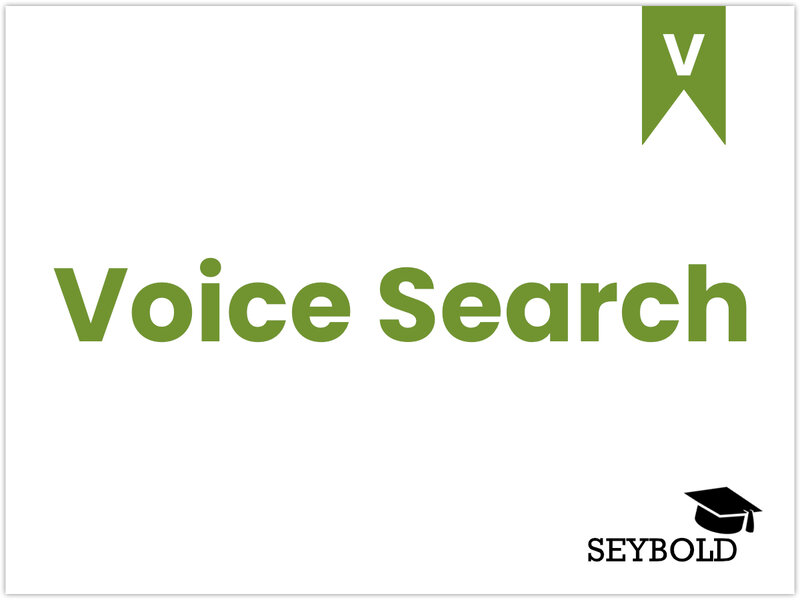 Voice Search Voice Search - Begriffe aus SEO einfach erklärt | SEYBOLD