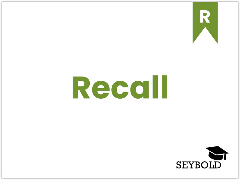 Recall - Begriffe aus SEO einfach erklärt | SEYBOLD