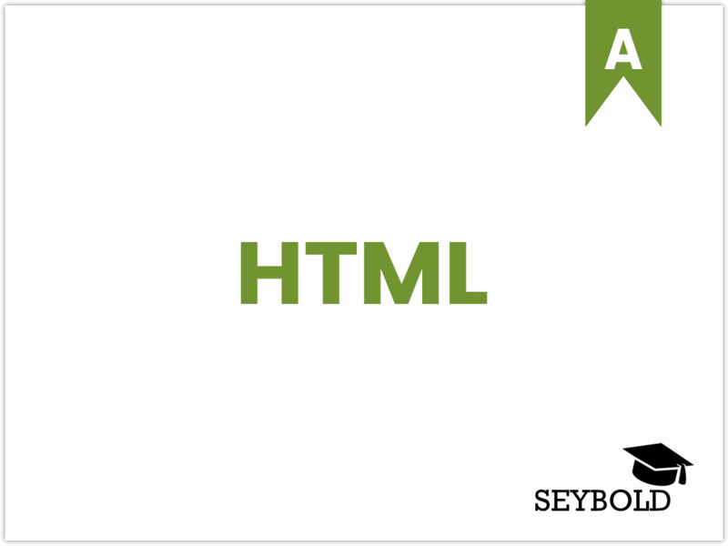 HTML HTML - Begriffe aus SEO einfach erklärt | SEYBOLD