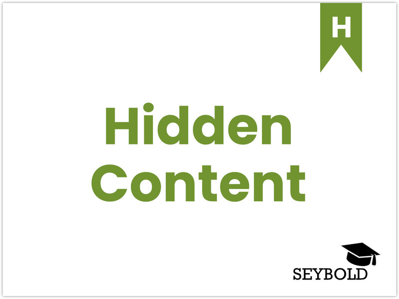 Hidden Content - Begriffe aus SEO einfach erklärt | SEYBOLD