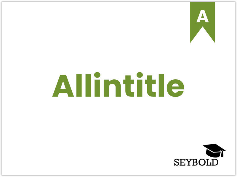 Allintitle | SEYBOLD