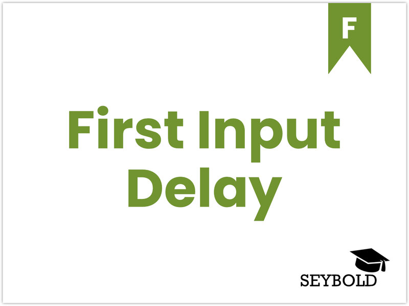 First Input Delay First Input Delay - Begriffe aus SEO einfach erklärt | SEYBOLD
