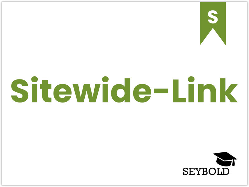 Sitewide-Link Sitewide-Link - Begriffe aus SEO einfach erklärt | SEYBOLD