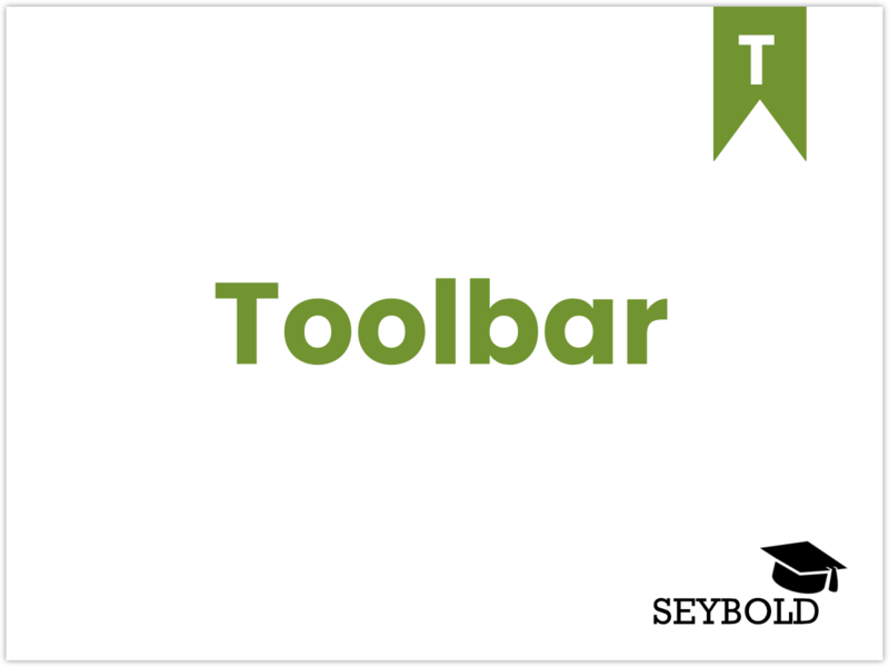 Toolbar Toolbar - Begriffe aus SEO einfach erklärt | SEYBOLD
