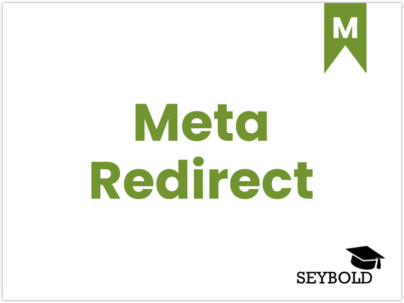 Meta Redirect | SEYBOLD