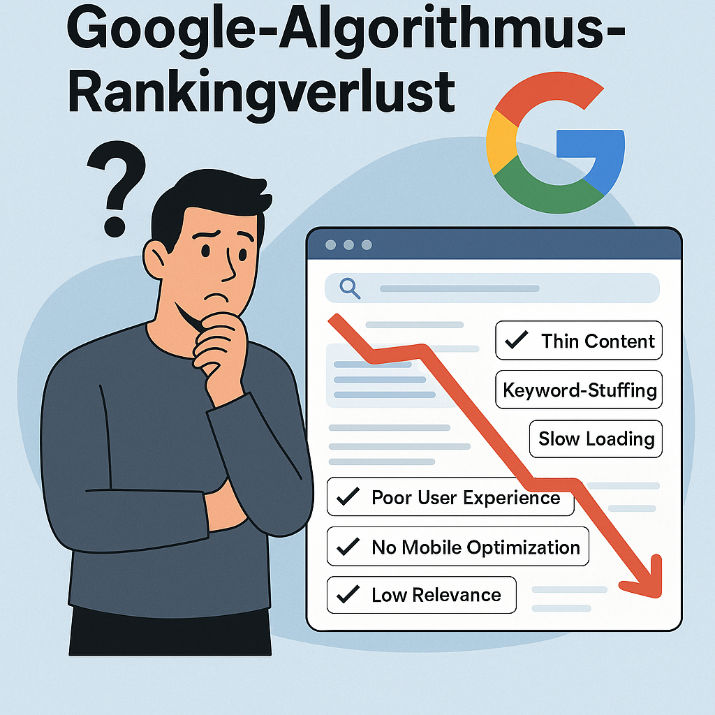 Rankingverluste durch Google Algorithmus Updates Rankingverluste durch Google Algorithmus Updates