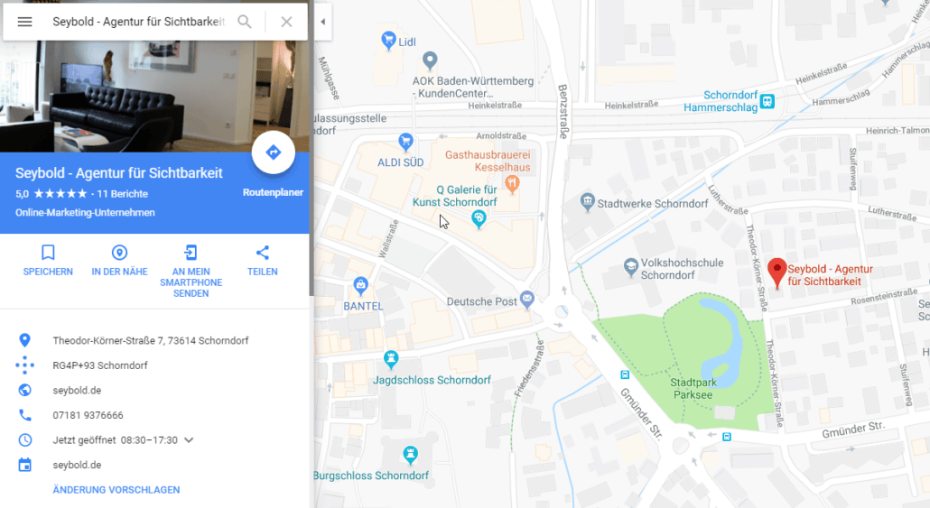 Google Maps - So präsentiert sich SEYBOLD Agentur für Sichtbarkeit auf Google Maps Google Maps - So präsentiert sich SEYBOLD Agentur für Sichtbarkeit auf Google Maps