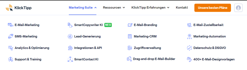 Klicktipp Funktionen