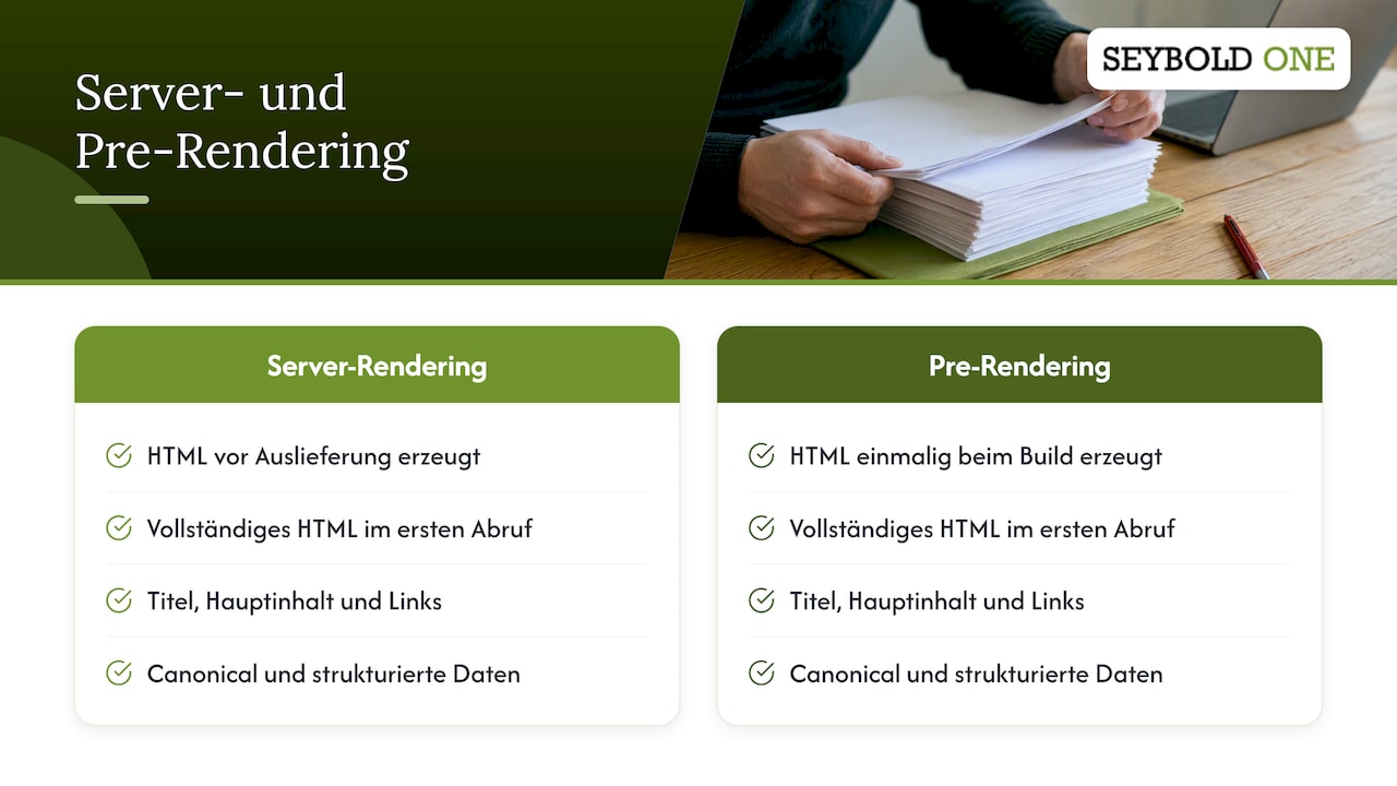 Vergleich von Server-Rendering und Pre-Rendering