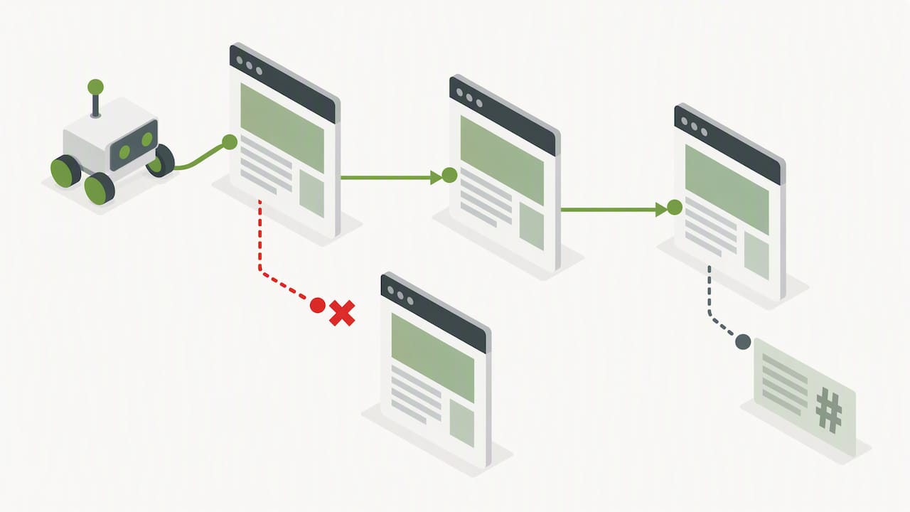 Crawler-Pfade über HTML-Links und JavaScript