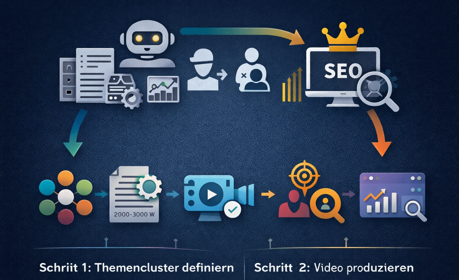 Operative Schritte der Authority-Loop - Grafik mit KI erstellt Operative Schritte der Authority-Loop - Grafik mit KI erstellt