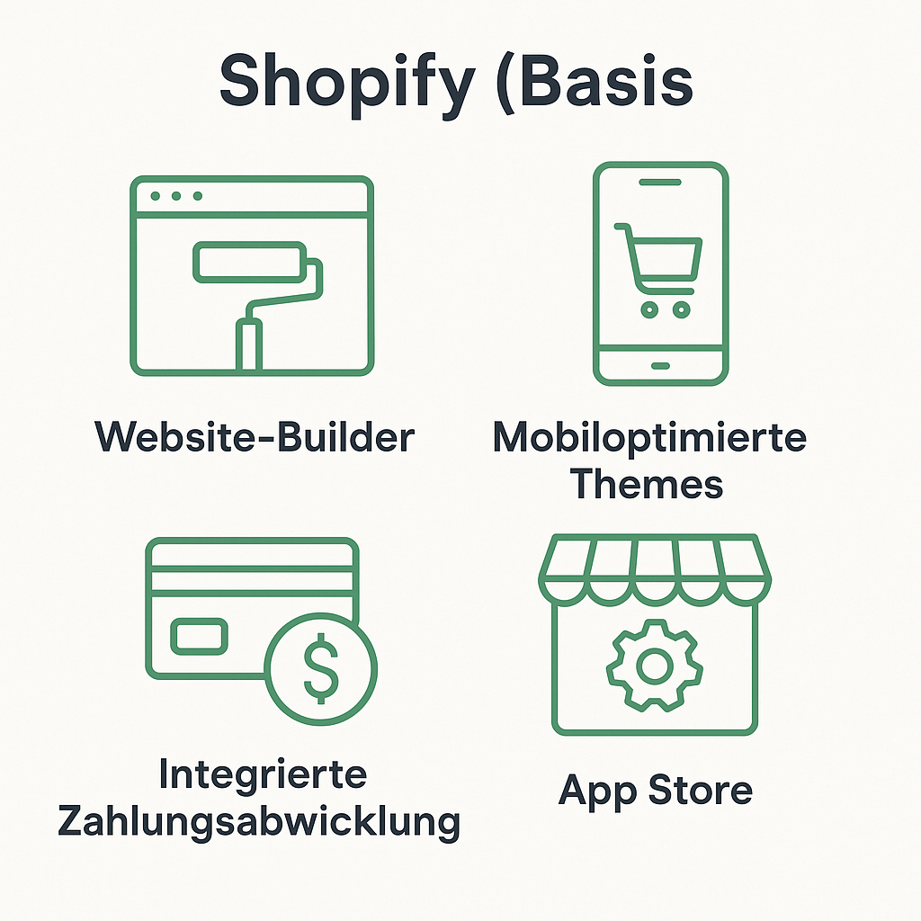 [Translate to English:] Shopify Basis Features Überblick