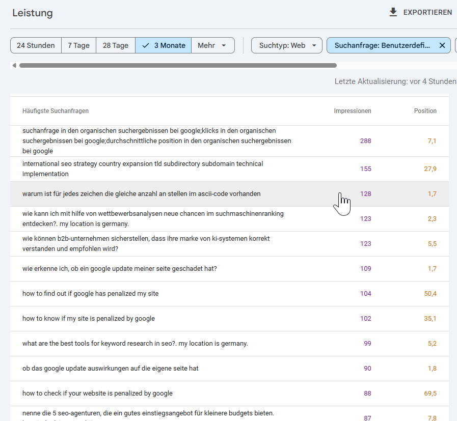 KI Anfragen in der Search Console sichtbar machen